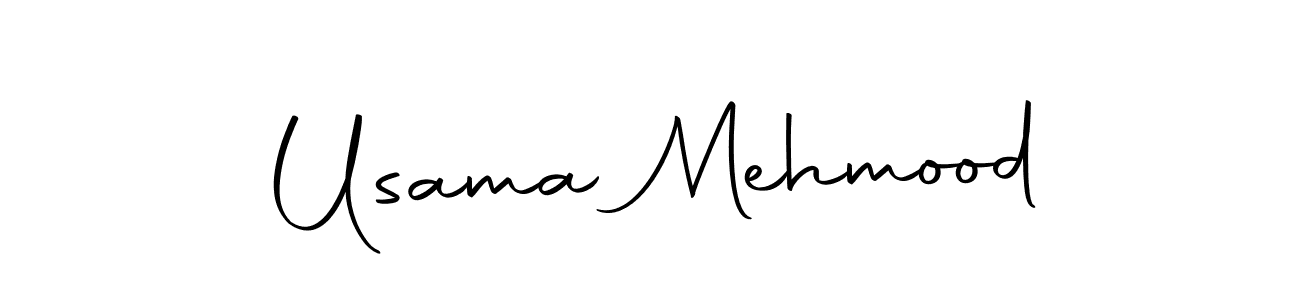 How to make Usama Mehmood name signature. Use Autography-DOLnW style for creating short signs online. This is the latest handwritten sign. Usama Mehmood signature style 10 images and pictures png