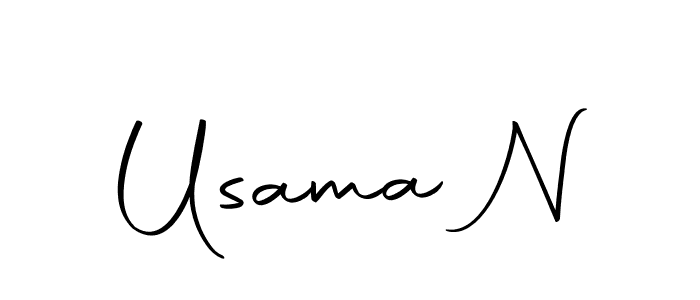 Usama N stylish signature style. Best Handwritten Sign (Autography-DOLnW) for my name. Handwritten Signature Collection Ideas for my name Usama N. Usama N signature style 10 images and pictures png