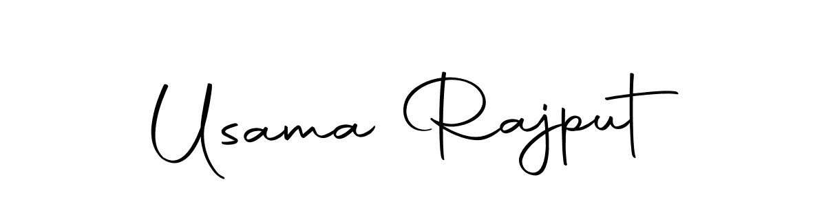 How to make Usama Rajput name signature. Use Autography-DOLnW style for creating short signs online. This is the latest handwritten sign. Usama Rajput signature style 10 images and pictures png