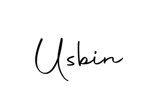 Design your own signature with our free online signature maker. With this signature software, you can create a handwritten (Autography-DOLnW) signature for name Usbin. Usbin signature style 10 images and pictures png