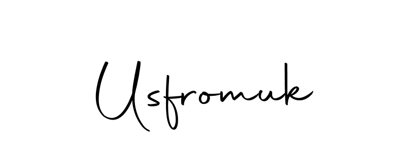How to make Usfromuk name signature. Use Autography-DOLnW style for creating short signs online. This is the latest handwritten sign. Usfromuk signature style 10 images and pictures png