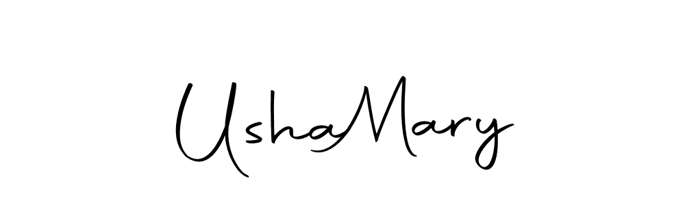 Usha  Mary stylish signature style. Best Handwritten Sign (Autography-DOLnW) for my name. Handwritten Signature Collection Ideas for my name Usha  Mary. Usha  Mary signature style 10 images and pictures png