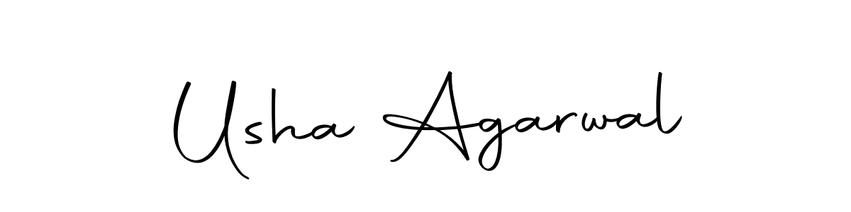 Make a beautiful signature design for name Usha Agarwal. With this signature (Autography-DOLnW) style, you can create a handwritten signature for free. Usha Agarwal signature style 10 images and pictures png