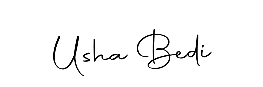 Make a beautiful signature design for name Usha Bedi. With this signature (Autography-DOLnW) style, you can create a handwritten signature for free. Usha Bedi signature style 10 images and pictures png