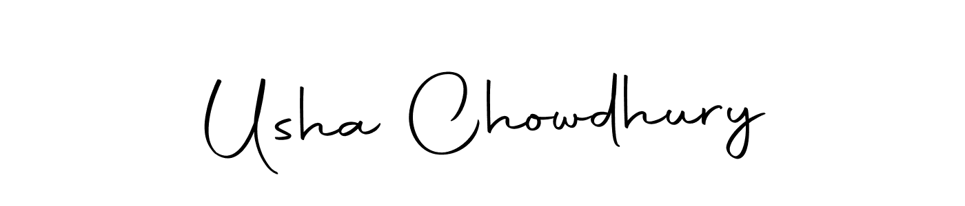Create a beautiful signature design for name Usha Chowdhury. With this signature (Autography-DOLnW) fonts, you can make a handwritten signature for free. Usha Chowdhury signature style 10 images and pictures png