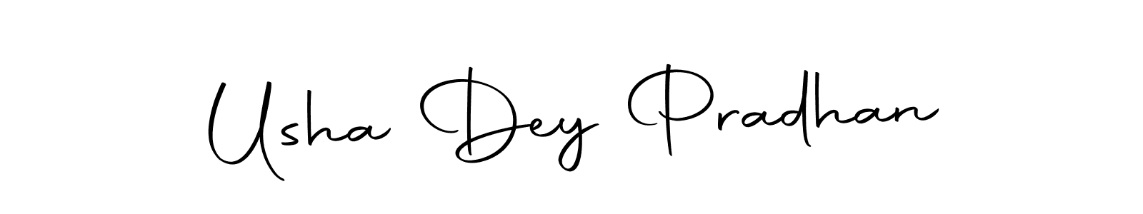 Autography-DOLnW is a professional signature style that is perfect for those who want to add a touch of class to their signature. It is also a great choice for those who want to make their signature more unique. Get Usha Dey Pradhan name to fancy signature for free. Usha Dey Pradhan signature style 10 images and pictures png