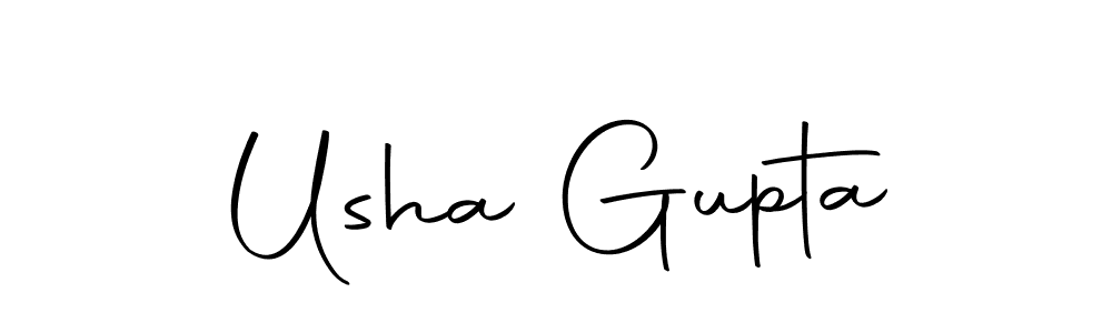 Usha Gupta stylish signature style. Best Handwritten Sign (Autography-DOLnW) for my name. Handwritten Signature Collection Ideas for my name Usha Gupta. Usha Gupta signature style 10 images and pictures png