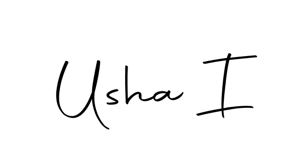 Design your own signature with our free online signature maker. With this signature software, you can create a handwritten (Autography-DOLnW) signature for name Usha I. Usha I signature style 10 images and pictures png