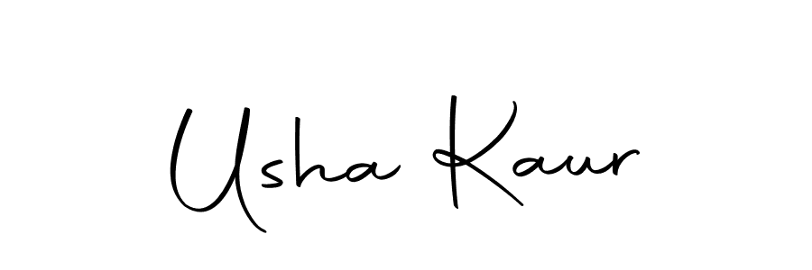 Create a beautiful signature design for name Usha Kaur. With this signature (Autography-DOLnW) fonts, you can make a handwritten signature for free. Usha Kaur signature style 10 images and pictures png