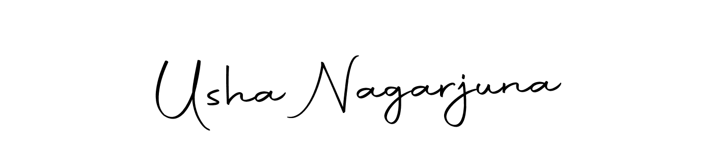 Usha Nagarjuna stylish signature style. Best Handwritten Sign (Autography-DOLnW) for my name. Handwritten Signature Collection Ideas for my name Usha Nagarjuna. Usha Nagarjuna signature style 10 images and pictures png