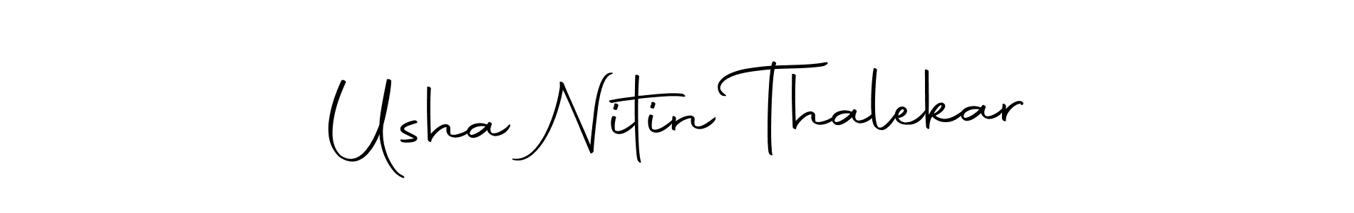 Make a short Usha Nitin Thalekar signature style. Manage your documents anywhere anytime using Autography-DOLnW. Create and add eSignatures, submit forms, share and send files easily. Usha Nitin Thalekar signature style 10 images and pictures png