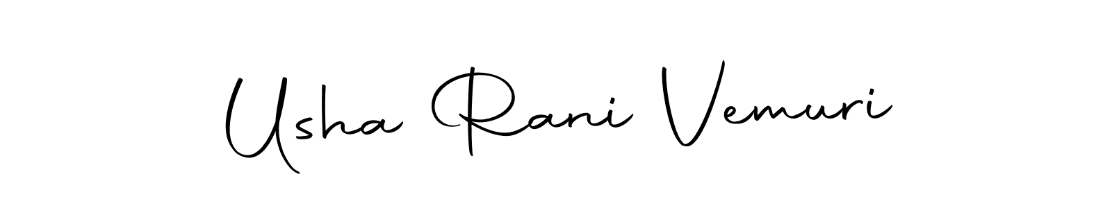 Usha Rani Vemuri stylish signature style. Best Handwritten Sign (Autography-DOLnW) for my name. Handwritten Signature Collection Ideas for my name Usha Rani Vemuri. Usha Rani Vemuri signature style 10 images and pictures png