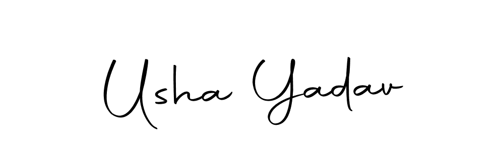 Use a signature maker to create a handwritten signature online. With this signature software, you can design (Autography-DOLnW) your own signature for name Usha Yadav. Usha Yadav signature style 10 images and pictures png