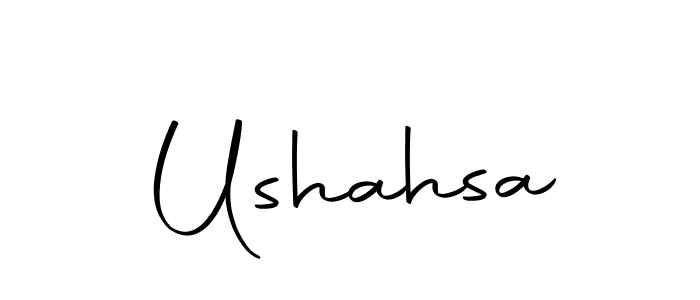 You should practise on your own different ways (Autography-DOLnW) to write your name (Ushahsa) in signature. don't let someone else do it for you. Ushahsa signature style 10 images and pictures png