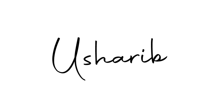 Use a signature maker to create a handwritten signature online. With this signature software, you can design (Autography-DOLnW) your own signature for name Usharib. Usharib signature style 10 images and pictures png