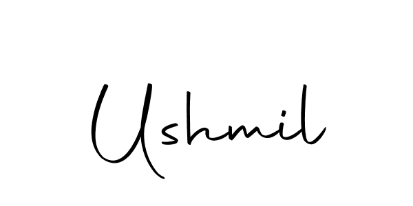 Ushmil stylish signature style. Best Handwritten Sign (Autography-DOLnW) for my name. Handwritten Signature Collection Ideas for my name Ushmil. Ushmil signature style 10 images and pictures png