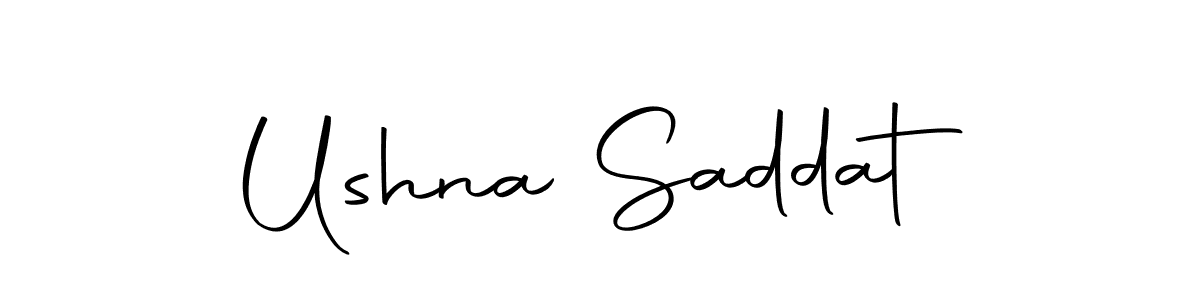 The best way (Autography-DOLnW) to make a short signature is to pick only two or three words in your name. The name Ushna Saddat include a total of six letters. For converting this name. Ushna Saddat signature style 10 images and pictures png