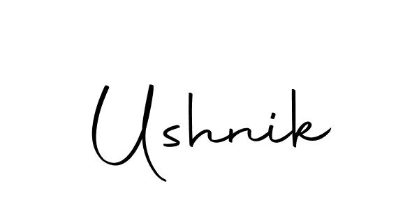 Design your own signature with our free online signature maker. With this signature software, you can create a handwritten (Autography-DOLnW) signature for name Ushnik. Ushnik signature style 10 images and pictures png