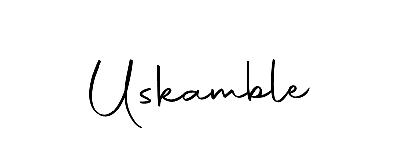 How to make Uskamble signature? Autography-DOLnW is a professional autograph style. Create handwritten signature for Uskamble name. Uskamble signature style 10 images and pictures png