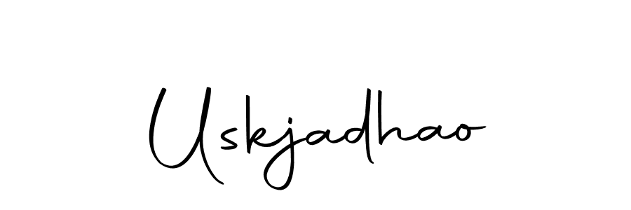 You can use this online signature creator to create a handwritten signature for the name Uskjadhao. This is the best online autograph maker. Uskjadhao signature style 10 images and pictures png