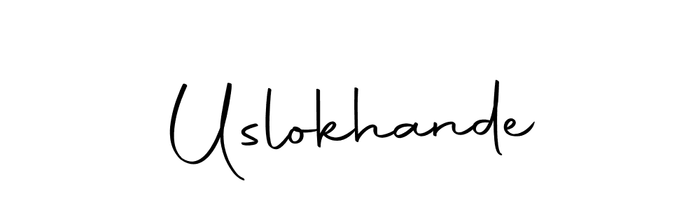 It looks lik you need a new signature style for name Uslokhande. Design unique handwritten (Autography-DOLnW) signature with our free signature maker in just a few clicks. Uslokhande signature style 10 images and pictures png