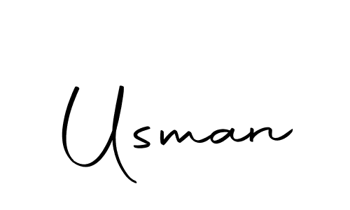 Design your own signature with our free online signature maker. With this signature software, you can create a handwritten (Autography-DOLnW) signature for name Usman. Usman signature style 10 images and pictures png