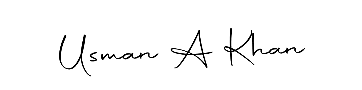 Also we have Usman A Khan name is the best signature style. Create professional handwritten signature collection using Autography-DOLnW autograph style. Usman A Khan signature style 10 images and pictures png