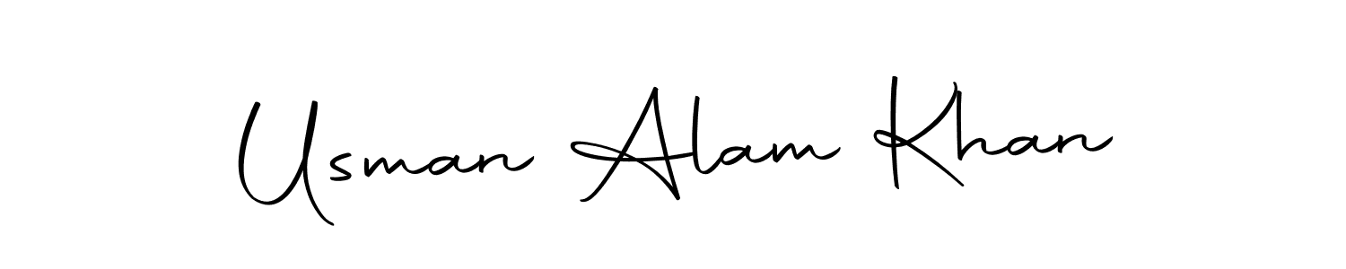 The best way (Autography-DOLnW) to make a short signature is to pick only two or three words in your name. The name Usman Alam Khan include a total of six letters. For converting this name. Usman Alam Khan signature style 10 images and pictures png