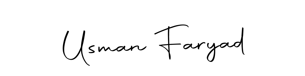 Also we have Usman Faryad name is the best signature style. Create professional handwritten signature collection using Autography-DOLnW autograph style. Usman Faryad signature style 10 images and pictures png