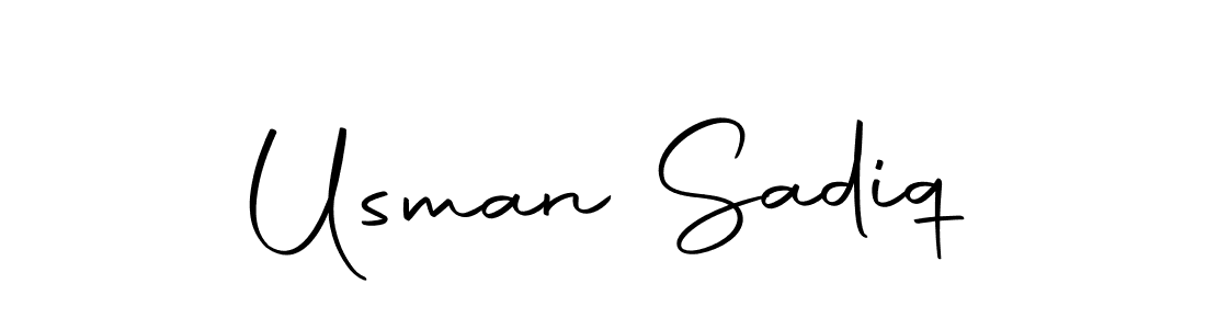 Design your own signature with our free online signature maker. With this signature software, you can create a handwritten (Autography-DOLnW) signature for name Usman Sadiq. Usman Sadiq signature style 10 images and pictures png