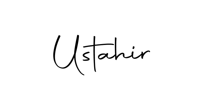 Create a beautiful signature design for name Ustahir. With this signature (Autography-DOLnW) fonts, you can make a handwritten signature for free. Ustahir signature style 10 images and pictures png