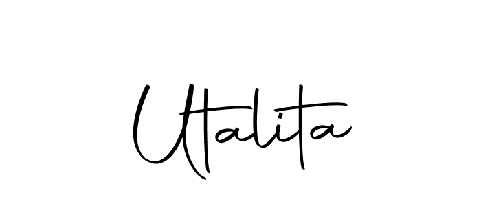 Utalita stylish signature style. Best Handwritten Sign (Autography-DOLnW) for my name. Handwritten Signature Collection Ideas for my name Utalita. Utalita signature style 10 images and pictures png