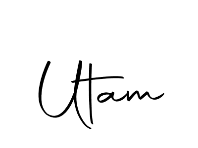The best way (Autography-DOLnW) to make a short signature is to pick only two or three words in your name. The name Utam include a total of six letters. For converting this name. Utam signature style 10 images and pictures png