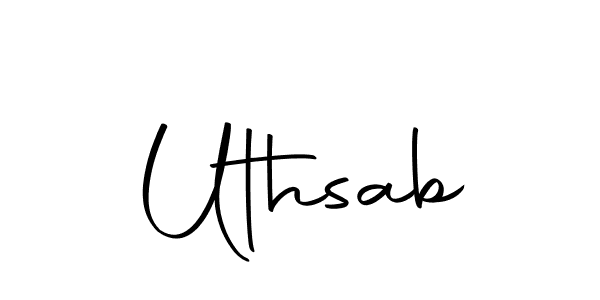 Uthsab stylish signature style. Best Handwritten Sign (Autography-DOLnW) for my name. Handwritten Signature Collection Ideas for my name Uthsab. Uthsab signature style 10 images and pictures png