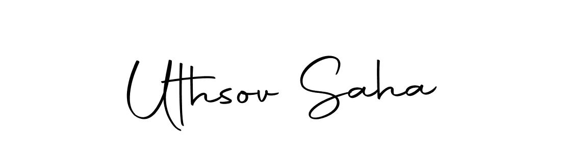 How to make Uthsov Saha signature? Autography-DOLnW is a professional autograph style. Create handwritten signature for Uthsov Saha name. Uthsov Saha signature style 10 images and pictures png