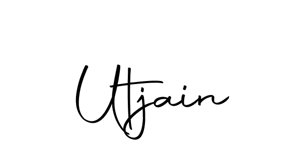 if you are searching for the best signature style for your name Utjain. so please give up your signature search. here we have designed multiple signature styles  using Autography-DOLnW. Utjain signature style 10 images and pictures png