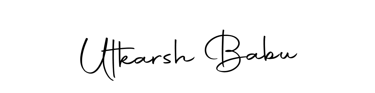 You should practise on your own different ways (Autography-DOLnW) to write your name (Utkarsh Babu) in signature. don't let someone else do it for you. Utkarsh Babu signature style 10 images and pictures png