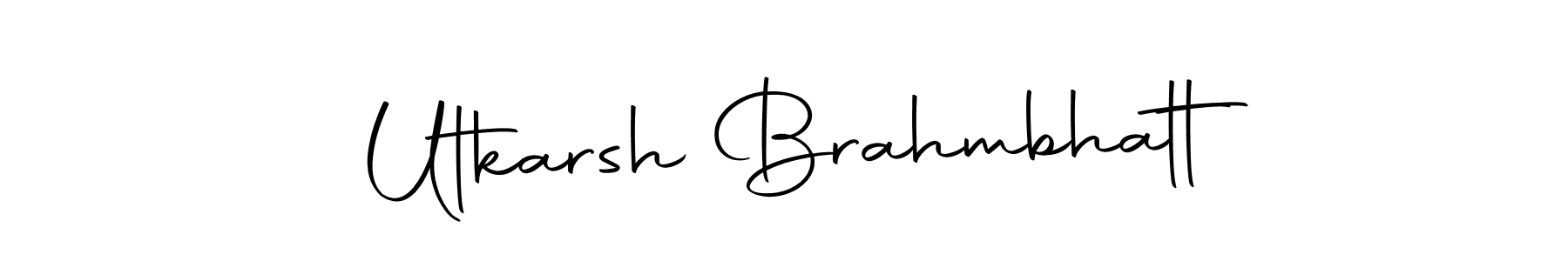 This is the best signature style for the Utkarsh Brahmbhatt name. Also you like these signature font (Autography-DOLnW). Mix name signature. Utkarsh Brahmbhatt signature style 10 images and pictures png