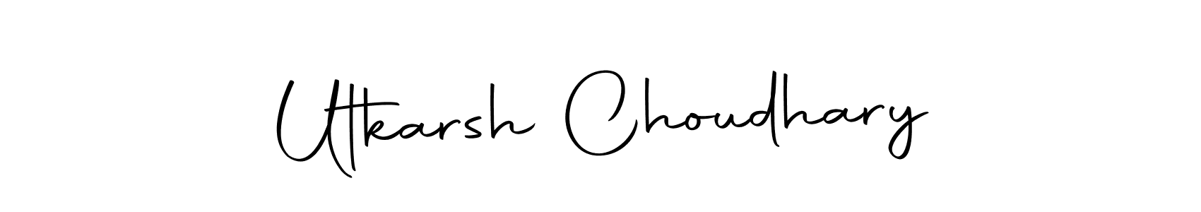 You should practise on your own different ways (Autography-DOLnW) to write your name (Utkarsh Choudhary) in signature. don't let someone else do it for you. Utkarsh Choudhary signature style 10 images and pictures png