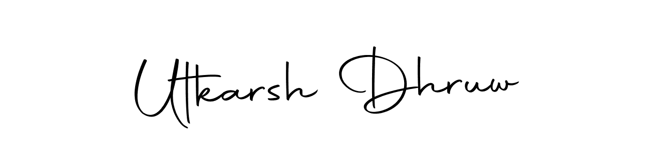 Autography-DOLnW is a professional signature style that is perfect for those who want to add a touch of class to their signature. It is also a great choice for those who want to make their signature more unique. Get Utkarsh Dhruw name to fancy signature for free. Utkarsh Dhruw signature style 10 images and pictures png