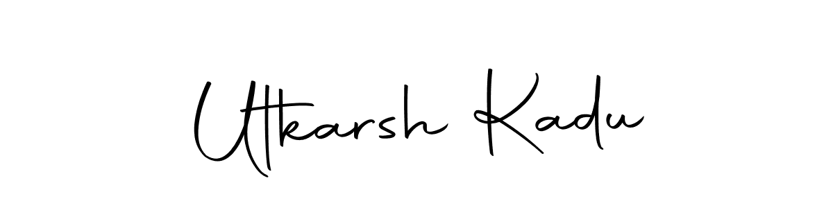 How to make Utkarsh Kadu name signature. Use Autography-DOLnW style for creating short signs online. This is the latest handwritten sign. Utkarsh Kadu signature style 10 images and pictures png