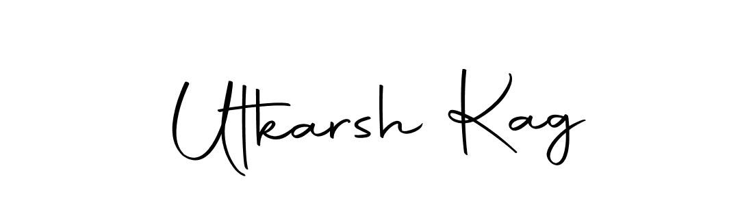You should practise on your own different ways (Autography-DOLnW) to write your name (Utkarsh Kag) in signature. don't let someone else do it for you. Utkarsh Kag signature style 10 images and pictures png