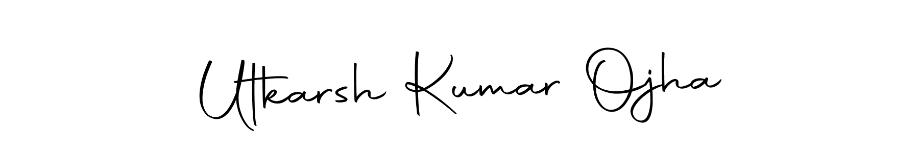 How to make Utkarsh Kumar Ojha name signature. Use Autography-DOLnW style for creating short signs online. This is the latest handwritten sign. Utkarsh Kumar Ojha signature style 10 images and pictures png