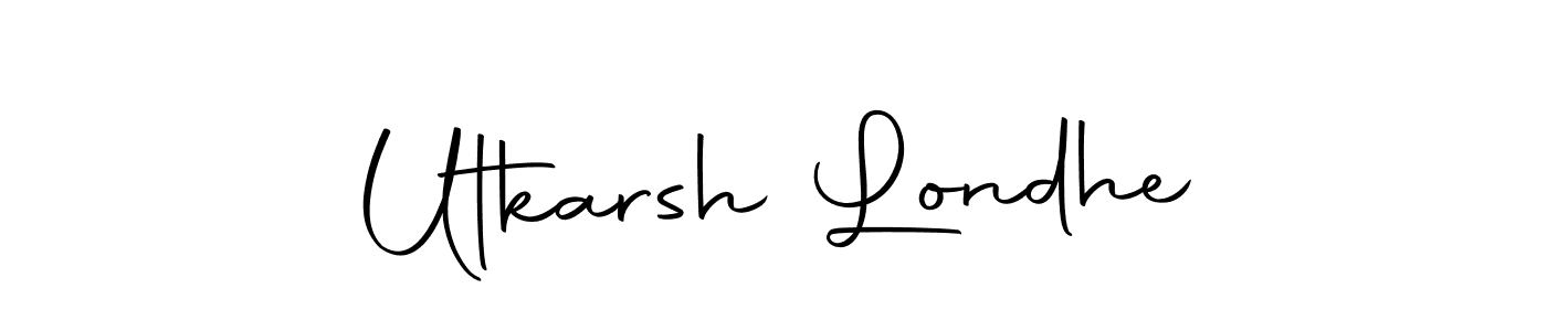 Utkarsh Londhe stylish signature style. Best Handwritten Sign (Autography-DOLnW) for my name. Handwritten Signature Collection Ideas for my name Utkarsh Londhe. Utkarsh Londhe signature style 10 images and pictures png