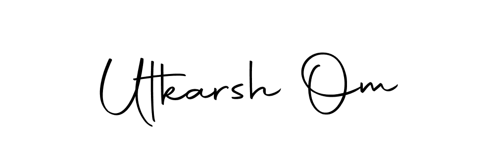 Create a beautiful signature design for name Utkarsh Om. With this signature (Autography-DOLnW) fonts, you can make a handwritten signature for free. Utkarsh Om signature style 10 images and pictures png