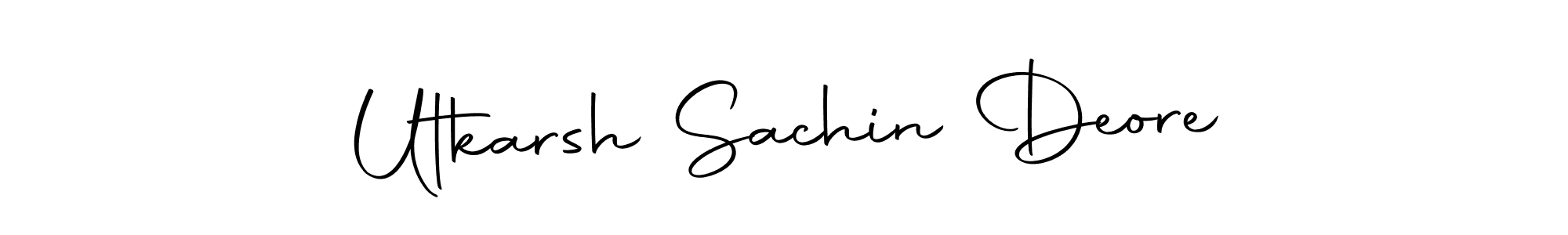 You can use this online signature creator to create a handwritten signature for the name Utkarsh Sachin Deore. This is the best online autograph maker. Utkarsh Sachin Deore signature style 10 images and pictures png