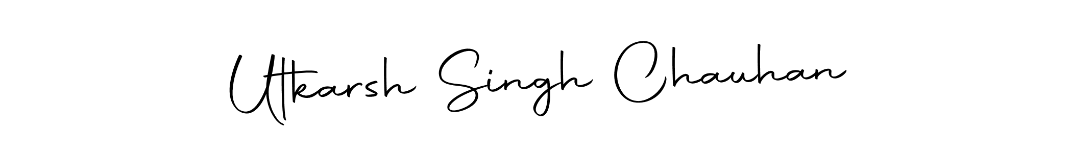 How to make Utkarsh Singh Chauhan name signature. Use Autography-DOLnW style for creating short signs online. This is the latest handwritten sign. Utkarsh Singh Chauhan signature style 10 images and pictures png