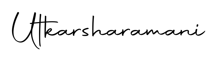 Get an exclusive digital autograph for Utkarsharamani. The Autography-DOLnW typeface captures the charm of real penmanship on paper. Utkarsharamani signature style 10 images and pictures png