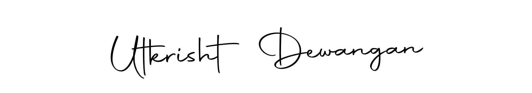 You can use this online signature creator to create a handwritten signature for the name Utkrisht Dewangan. This is the best online autograph maker. Utkrisht Dewangan signature style 10 images and pictures png