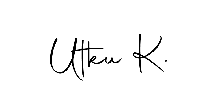 The best way (Autography-DOLnW) to make a short signature is to pick only two or three words in your name. The name Utku K. include a total of six letters. For converting this name. Utku K. signature style 10 images and pictures png